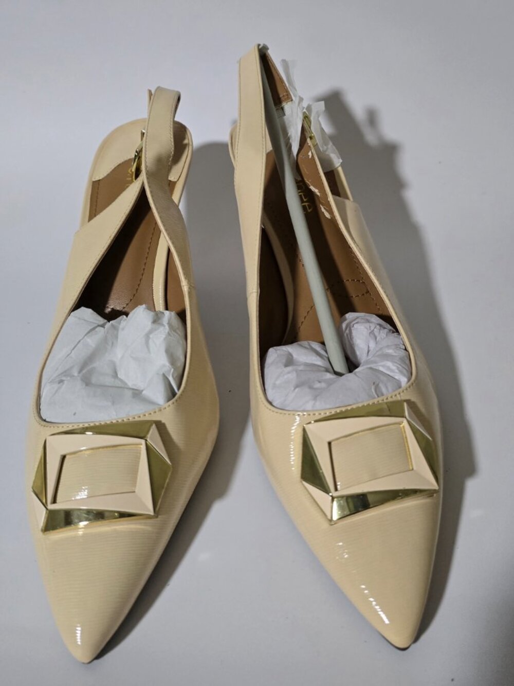 11M Beige High Heel Sling Back by J Renee (New)